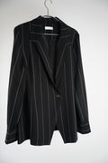 ANINE BING Blazer | L | schwarz| Nadelstreifen