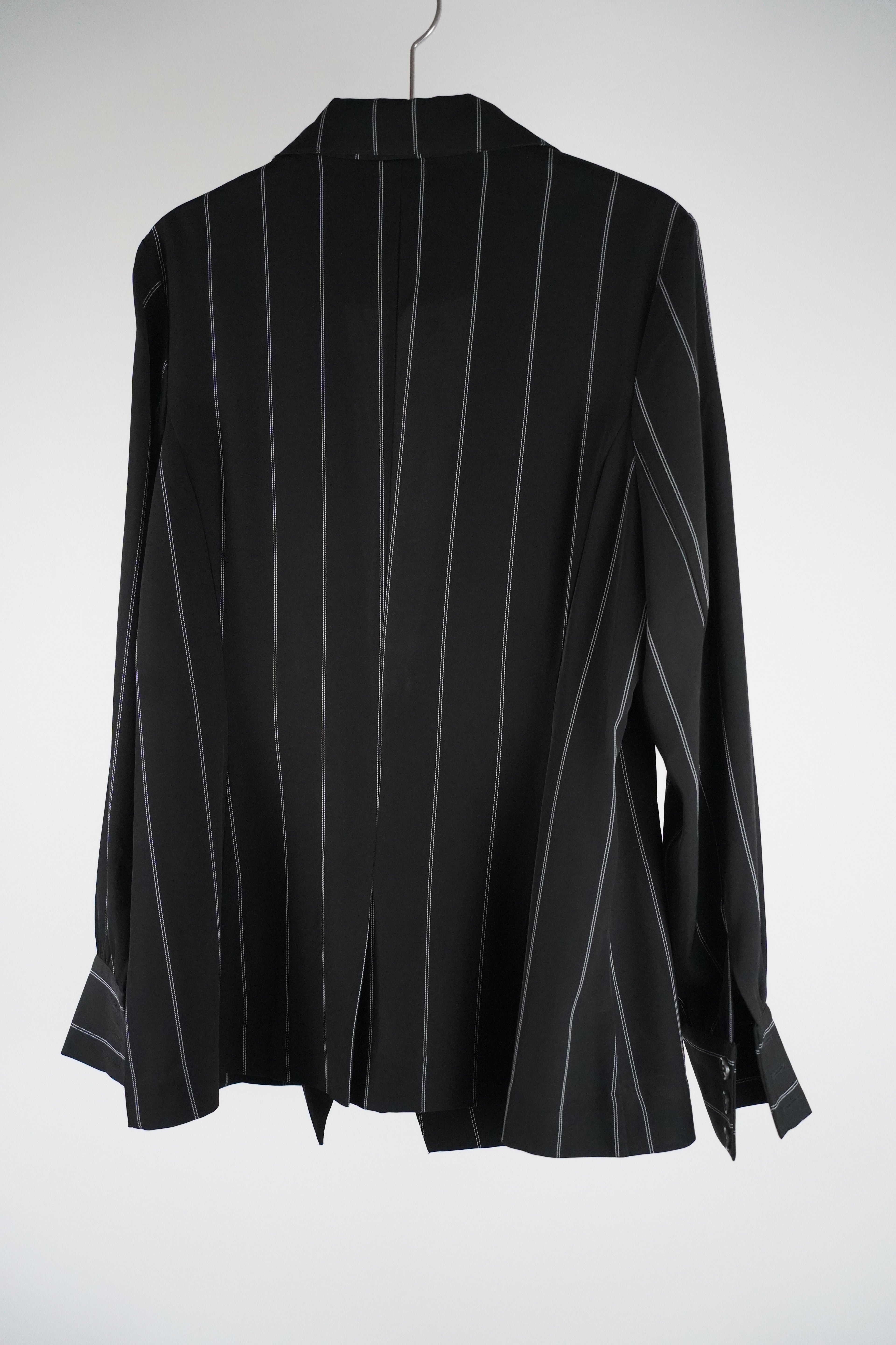 ANINE BING Blazer | L | schwarz| Nadelstreifen