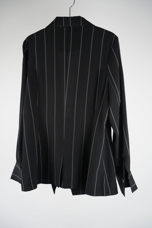 ANINE BING Blazer | L | schwarz| Nadelstreifen
