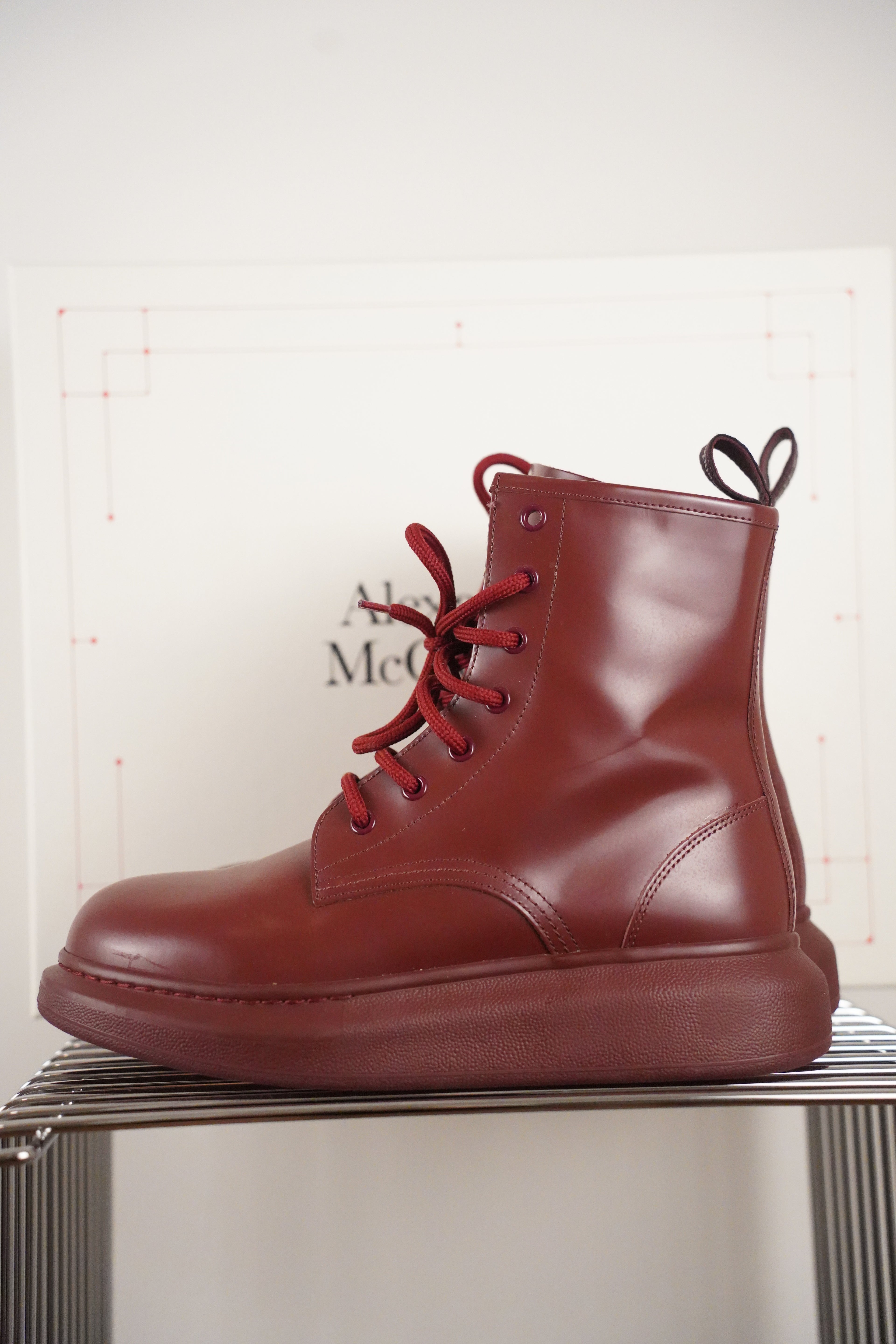 ALEXANDER McQueen Hybrid Boots | weinrot| Gr. 38