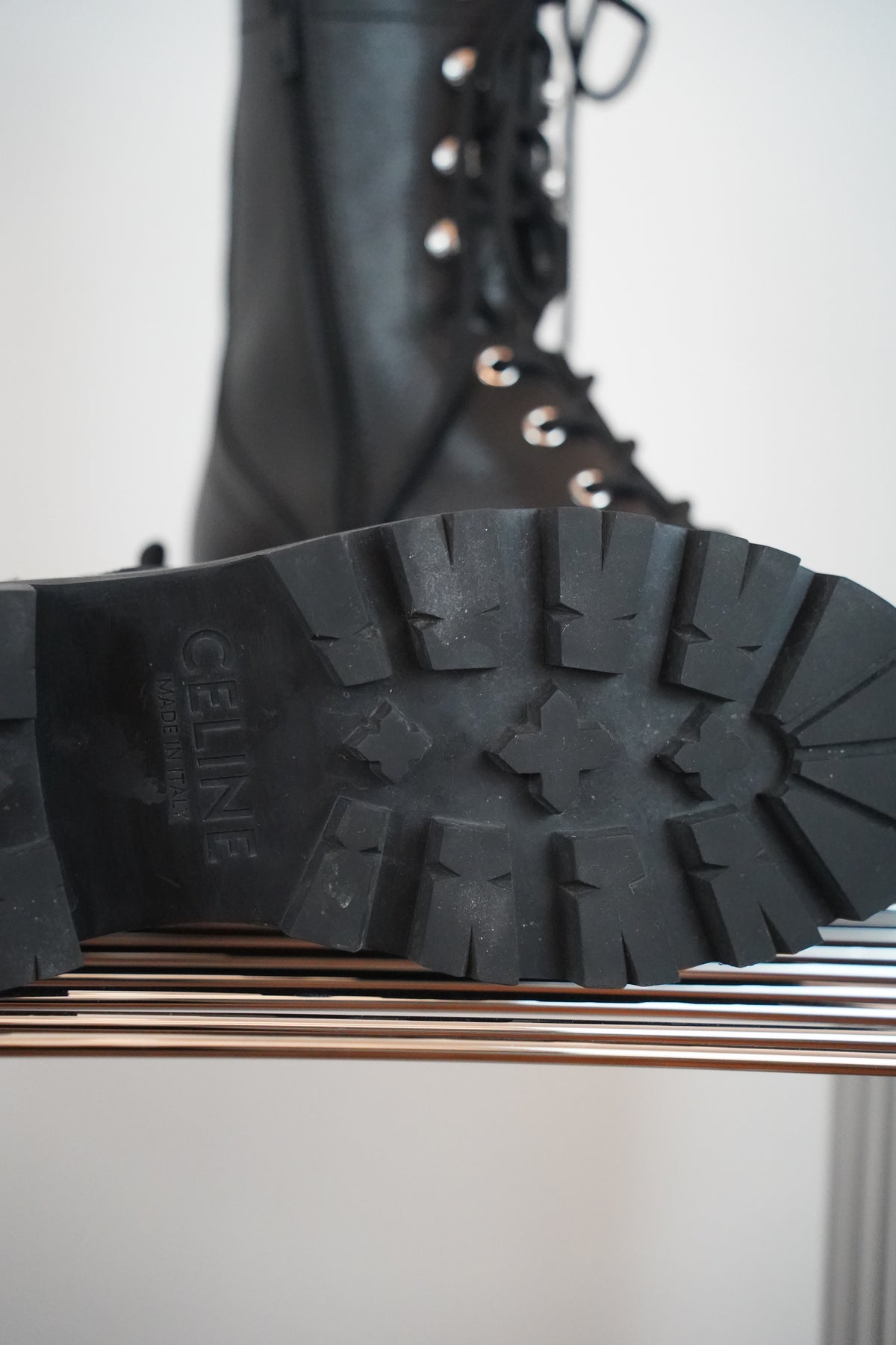 CELINE Bulky Laced-Up Boots | Gr. 38,5