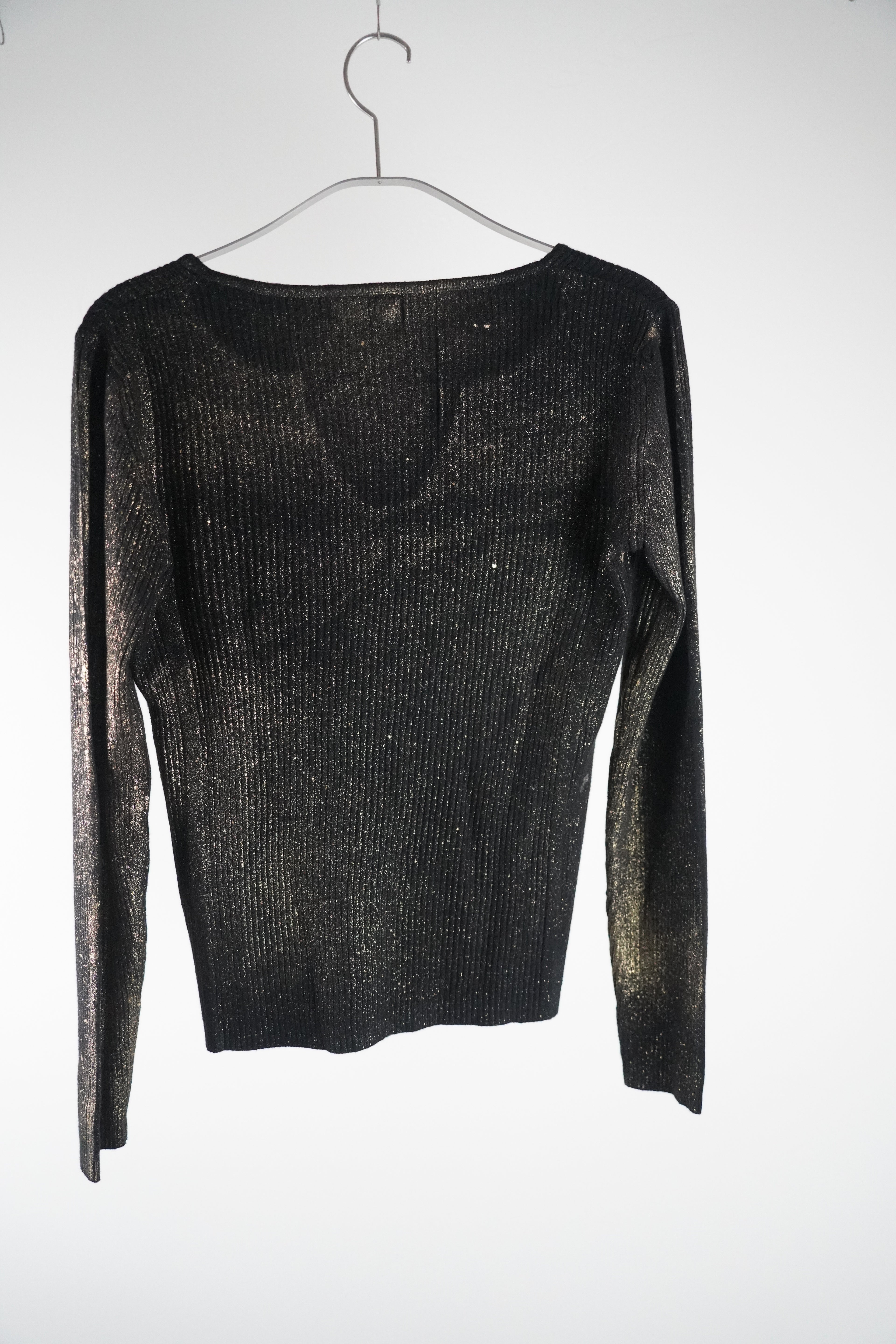 VICBEE Feinstrickpullover mit Goldschimmer | Gr. Eineitsgröße