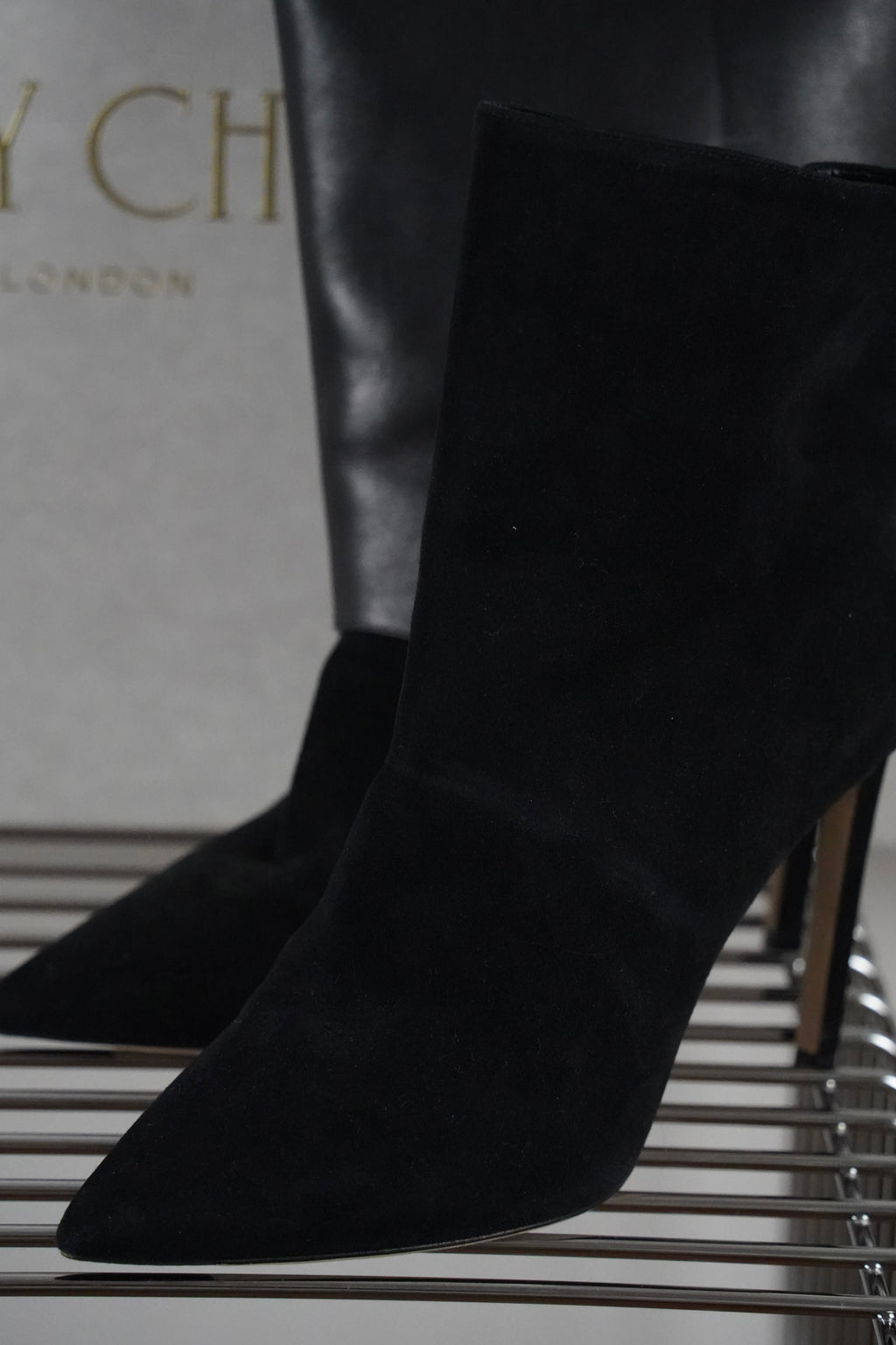 JIMMY CHOO 'Hurley' 2-in 1 Wildleder& Lederstiefel/ Stiefelette | Gr. 40