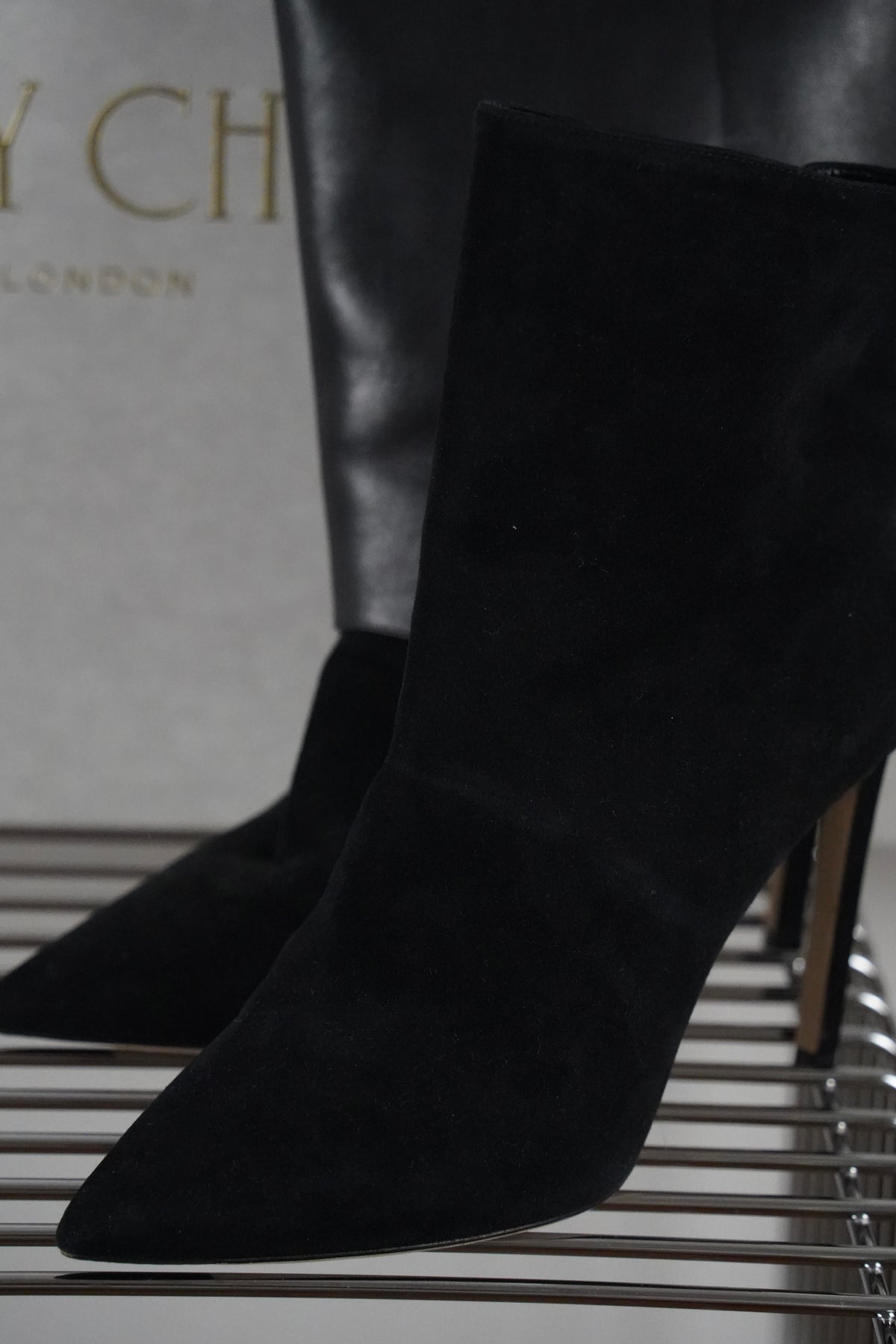 JIMMY CHOO 'Hurley' 2-in 1 Wildleder& Lederstiefel/ Stiefelette | Gr. 40