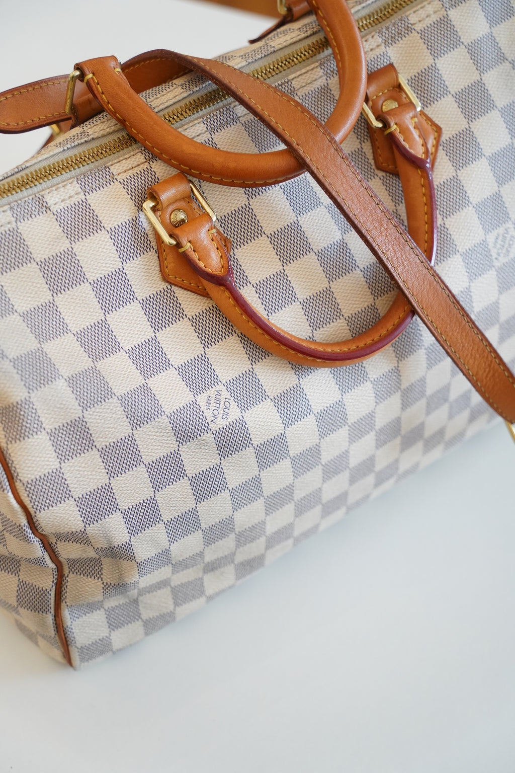 LOUIS VUITTON Speedy Bandoulière 35 Damier Azur Canvas Handtasche