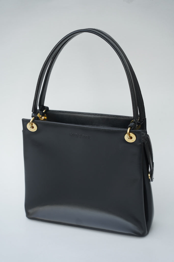 Goldpfeil- Vintage Handtasche Schwarz
