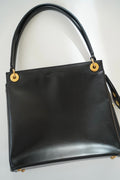 Goldpfeil- Vintage Handtasche Schwarz