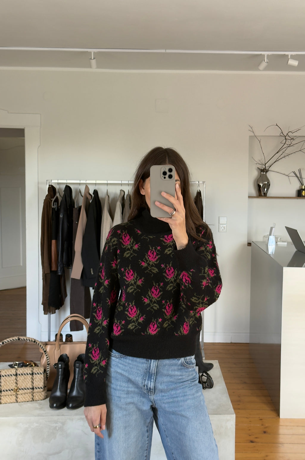 RED VALENTINO 'Pink Rose' Pullover | Gr. L